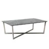 Paige Coffee Table - Black/Stainless Steel