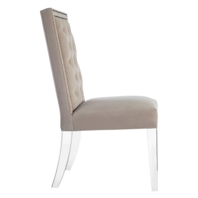 Maxwell Dining Chair With Nailheads - Acrylic 2 Maxwell Dining Chair With Nailheads - Acrylic - Image 2