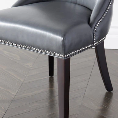 Versailles Leather Dining Chair - Espresso 2 Versailles Leather Dining Chair - Espresso - Image 2