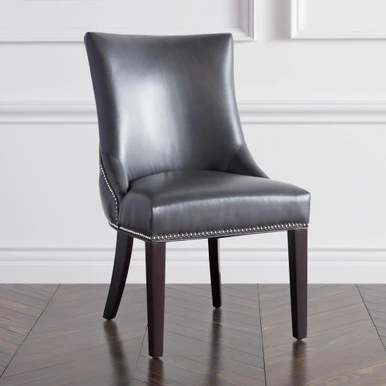 Versailles Leather Dining Chair - Espresso 5 Versailles Leather Dining Chair - Espresso - Image 5