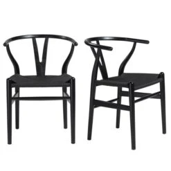 Tia Dining Chair Black/Black - Set Of 2