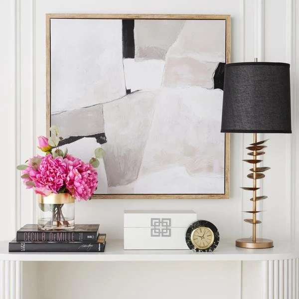 Peonies With Gold Strip Vase 6 Peonies With Gold Strip Vase - Image 6