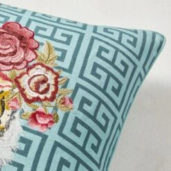 Jungle Queen Pillow 22" - Cerulean -Zgallerie Deals Store webimage 040266356 DTL1