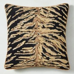 Eliza Pillow 20" - Black/Gold