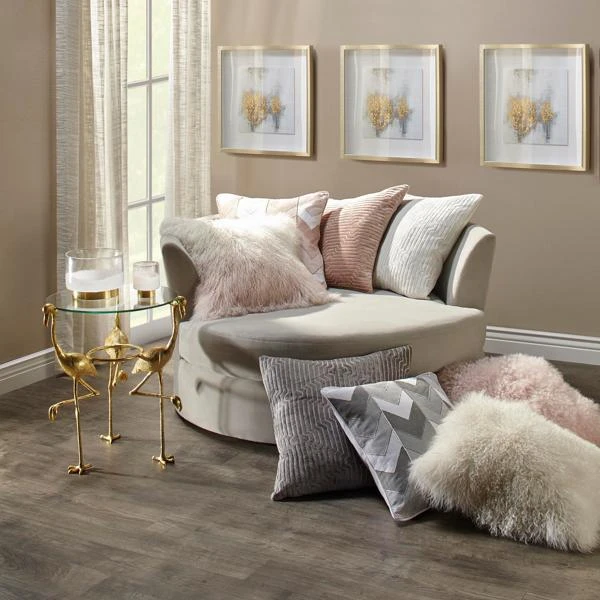 Mongolian Pillow 22" - Blush 4 Mongolian Pillow 22" - Blush - Image 4