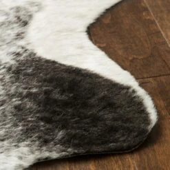 Ayi Faux Cowhide Rug - Charcoal -Zgallerie Deals Store webimage 044870870 DTL