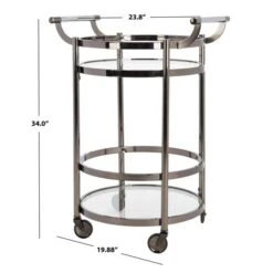 Sierra Bar Cart - Gunmetal 7 Sierra Bar Cart - Gunmetal -Zgallerie Deals Store webimage 070126007 3 jpg