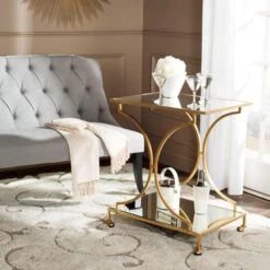 Arden Bar Cart - Gold 9 Arden Bar Cart - Gold -Zgallerie Deals Store webimage 070126099 RV