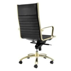 Darby High Back Office Chair - Black/Gold -Zgallerie Deals Store webimage 120121155 3 jpg