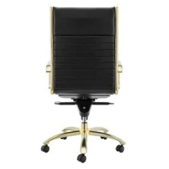 Darby High Back Office Chair - Black/Gold -Zgallerie Deals Store webimage 120121155 4 jpg