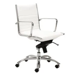 Darby Low Back Office Chair - White