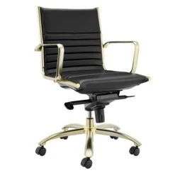 Darby Low Back Office Chair - Black/Gold 14 Darby Low Back Office Chair - Black/Gold -Zgallerie Deals Store webimage 120171407 1 jpg
