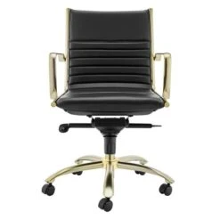 Darby Low Back Office Chair - Black/Gold 17 Darby Low Back Office Chair - Black/Gold -Zgallerie Deals Store webimage 120171407 2 jpg 1