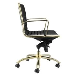 Darby Low Back Office Chair - Black/Gold 19 Darby Low Back Office Chair - Black/Gold -Zgallerie Deals Store webimage 120171407 3 jpg 1