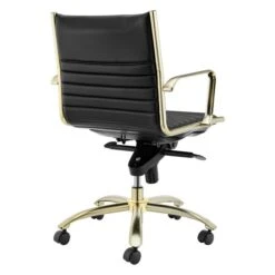 Darby Low Back Office Chair - Black/Gold 21 Darby Low Back Office Chair - Black/Gold -Zgallerie Deals Store webimage 120171407 4 jpg 1