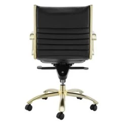 Darby Low Back Office Chair - Black/Gold 22 Darby Low Back Office Chair - Black/Gold -Zgallerie Deals Store webimage 120171407 5 jpg