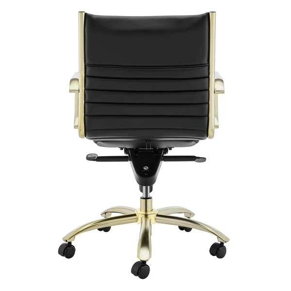 Darby Low Back Office Chair - Black/Gold 11 Darby Low Back Office Chair - Black/Gold - Image 11