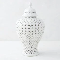 Ceramic Filigree Jar