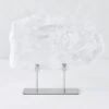 Selenite Slab On Metal Stand