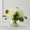 Dahlia In Glass - White
