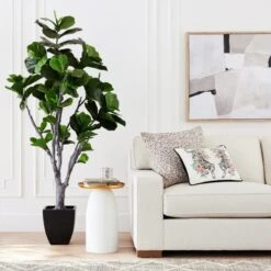 Faux Fiddle Leaf Tree -Zgallerie Deals Store webimage 206346665 alt1 FIDDLE LEAF 6 GREEN rv