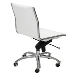 Darby Low Back Desk Chair - White/Chrome -Zgallerie Deals Store webimage 603178951 3 jpg