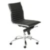 Darby Low Back Office Chair - Black/Chrome