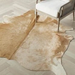 Anton Hair On Cowhide Rug - Tan