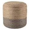 Merritt Round Pouf - Light Grey