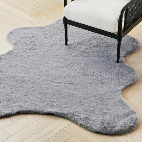 Lapin Animal Shaped Rug - Grey 1 Lapin Animal Shaped Rug - Grey