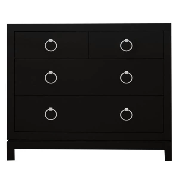 Artisan 4 Drawer Dresser - Black/Silver 1 Artisan 4 Drawer Dresser - Black/Silver