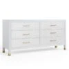 Monterey 6 Drawer Dresser - White
