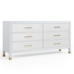 Monterey 6 Drawer Dresser - White