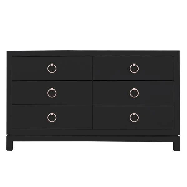 Artisan 6 Drawer Dresser - Black/Silver 1 Artisan 6 Drawer Dresser - Black/Silver