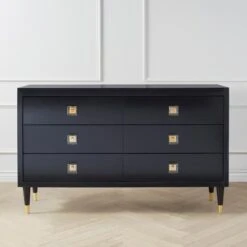 Uptown 6 Drawer Dresser - Black